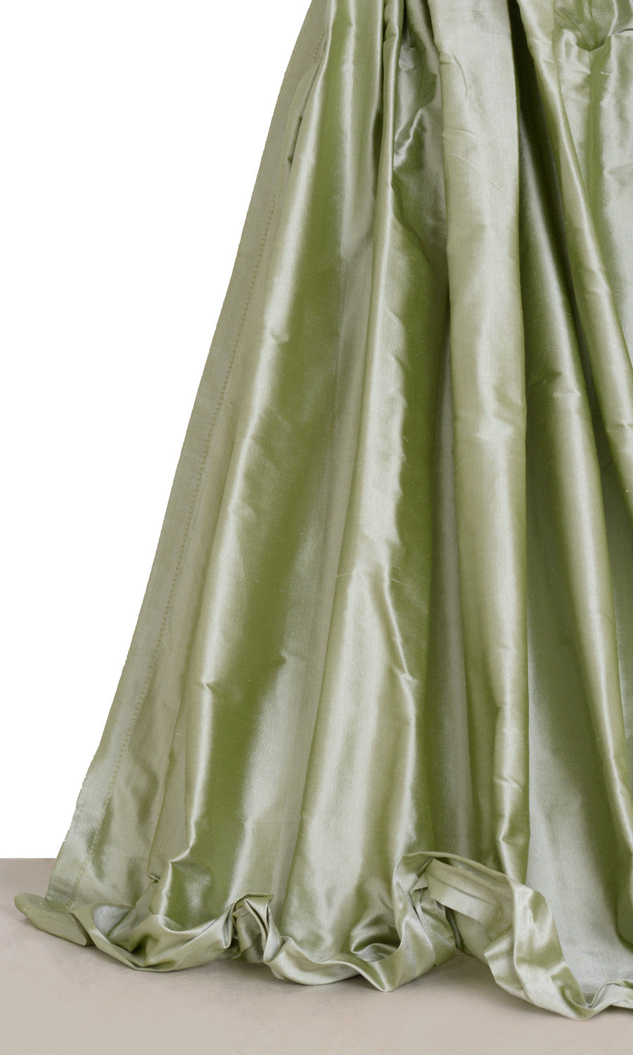 Shantung Silk Window Treatments Fabric By the Yard (Celadon Green)