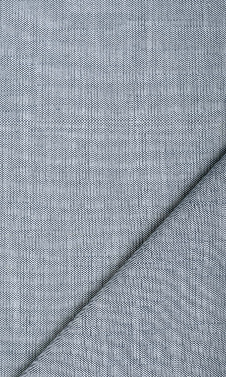 Plain Linen Texture Home Textile Fabric Material By the Yard (Denim Blue)