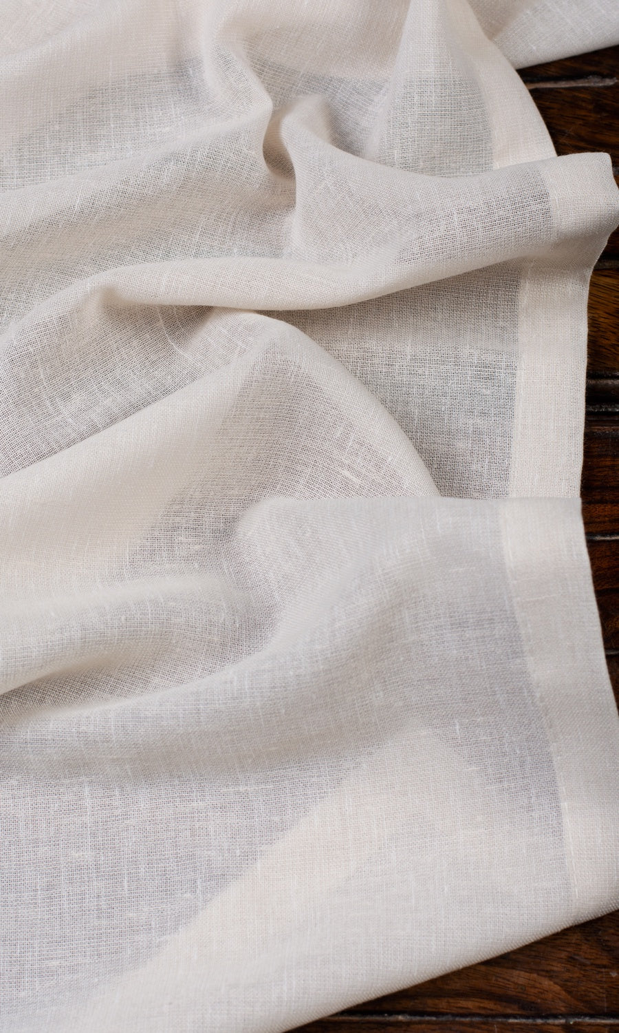 Plain Sheer Home Décor Fabric By the Yard (Parchment White)