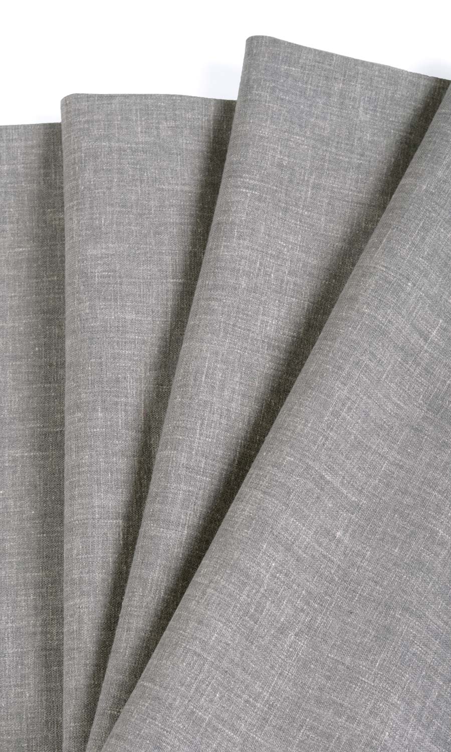 Linen Texture Window Treatments Fabric By the Yard (Grey)
