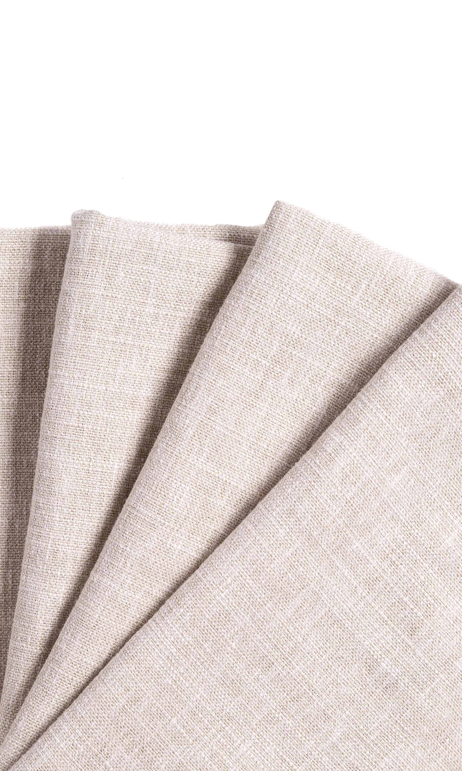 Linen-Cotton Blend  Window Treatments Fabric By the Yard (Cream/ Beige)