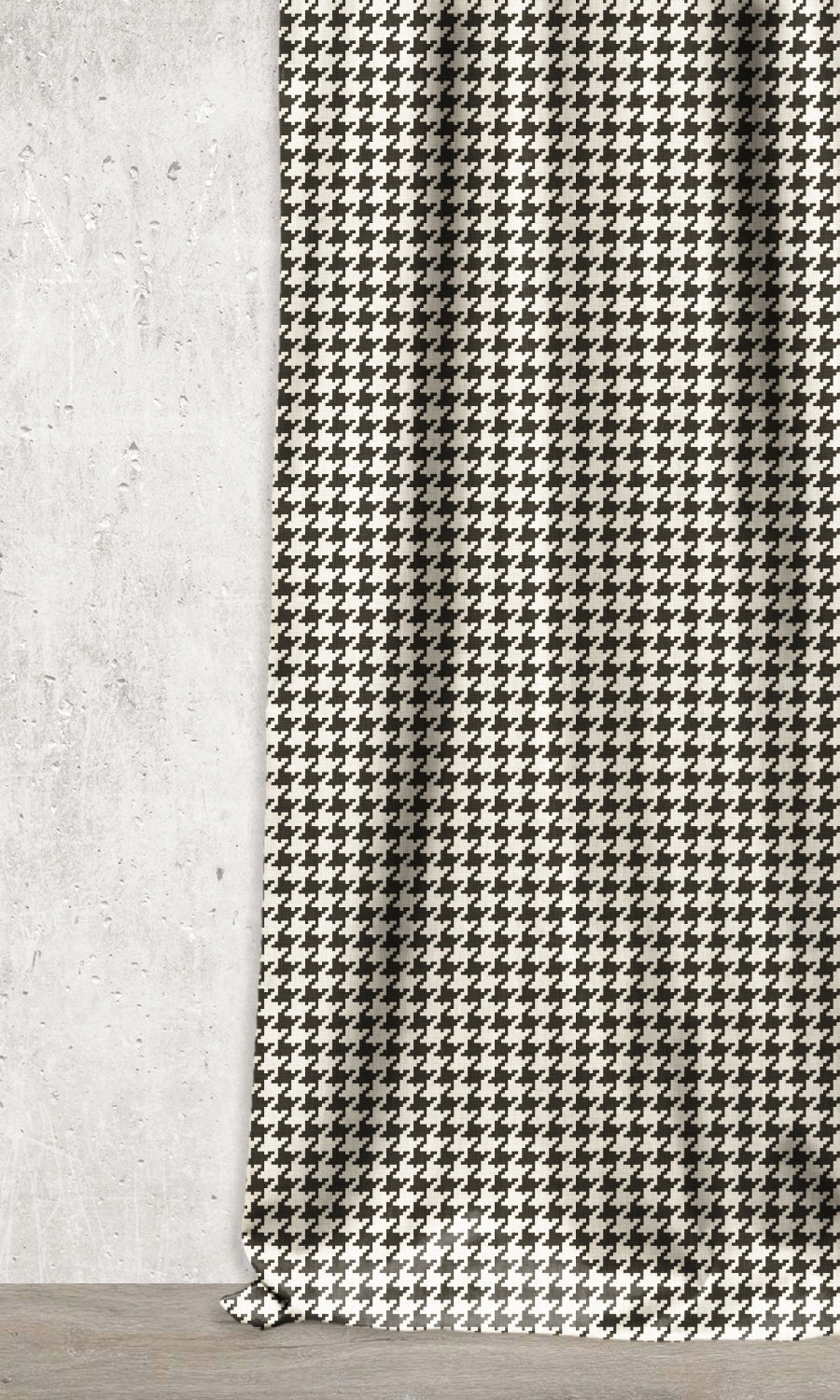 Geo-Print Home Décor Fabric Sample (Black/ Ivory)