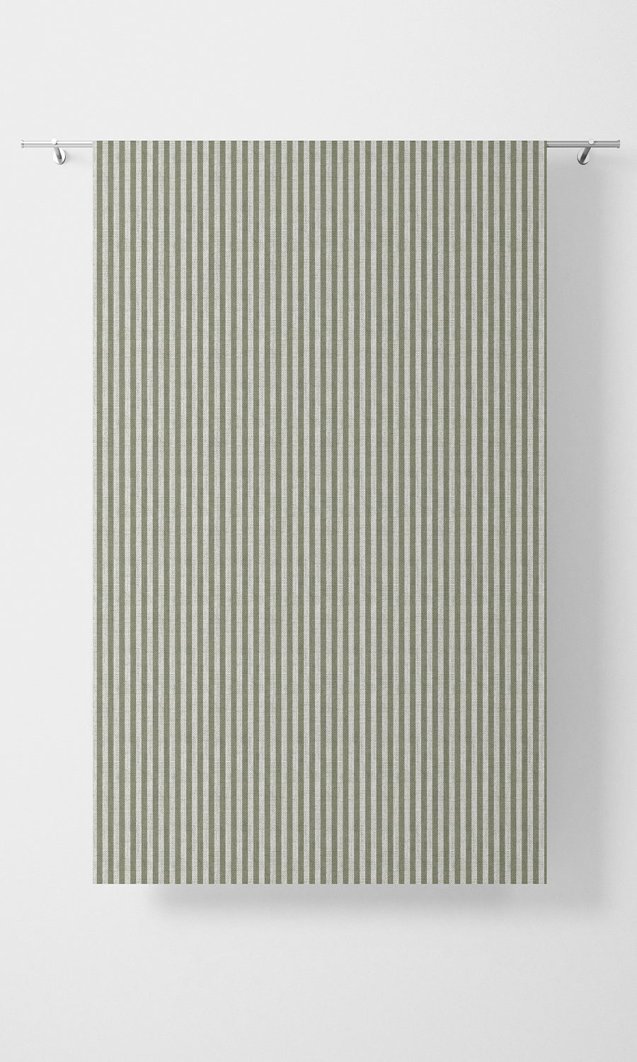 Modern Striped Home Textile Fabric Material By the Yard (Green/ White)