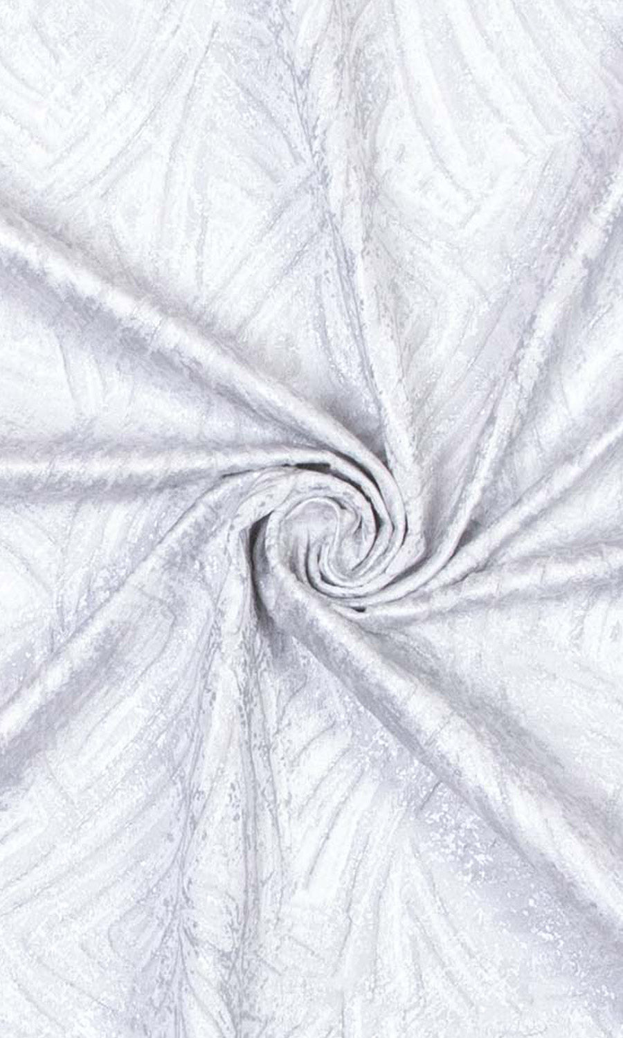 Self-Patterned Poly-Cotton Fabric Material By the Yard (White)