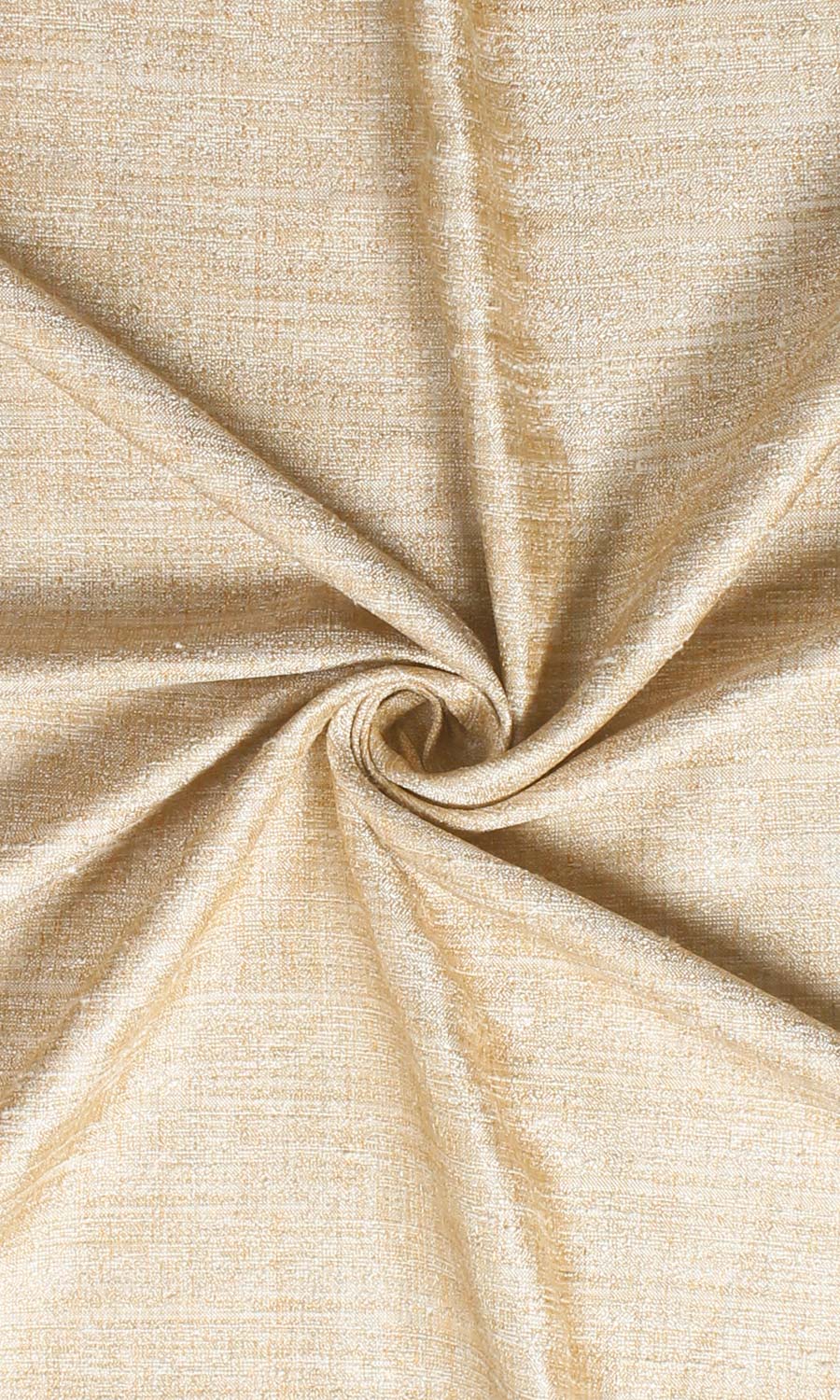 Faux Silk Textured Window Treatments Fabric By the Yard (Golden Beige)