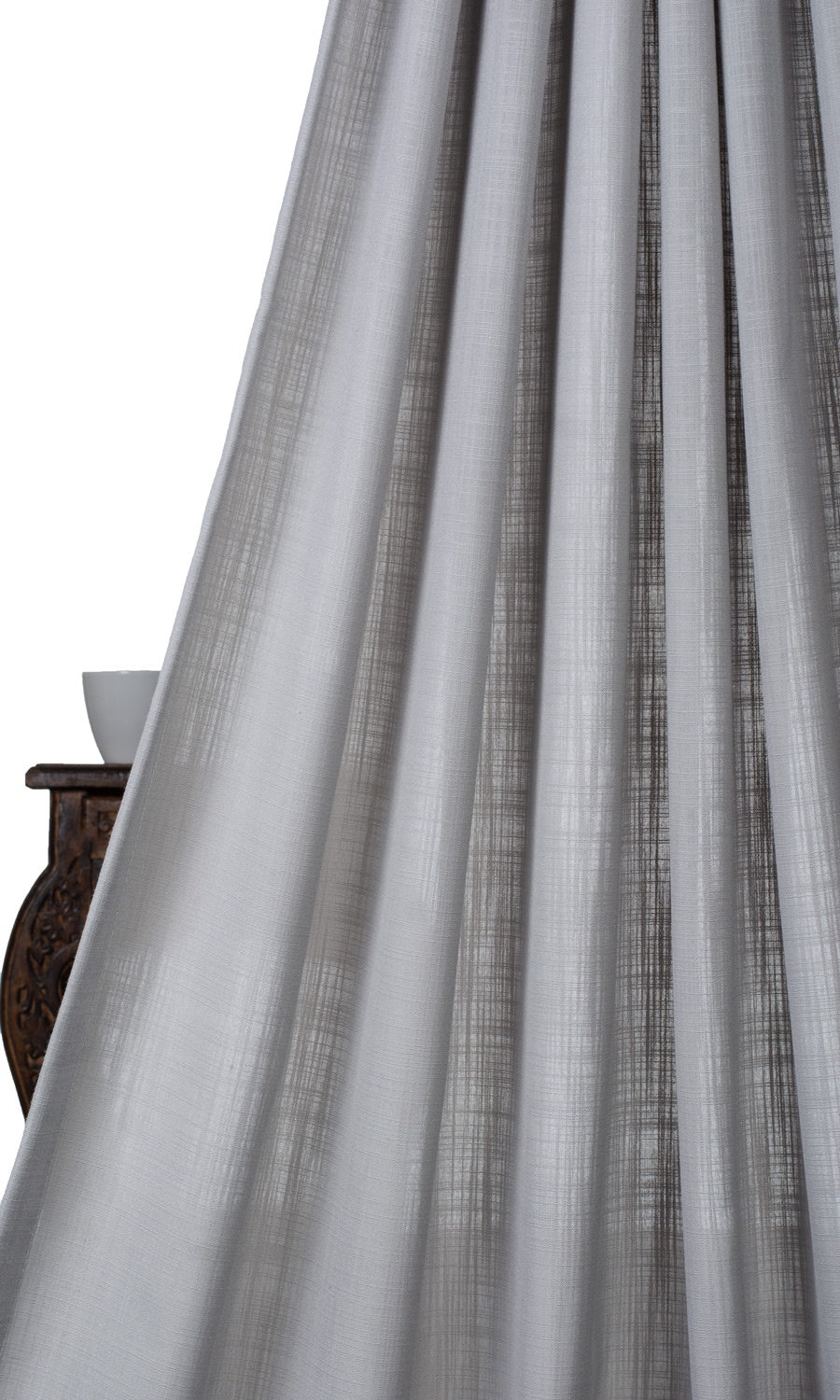 Linen-Texture Home Décor Fabric By the Yard (Gray)