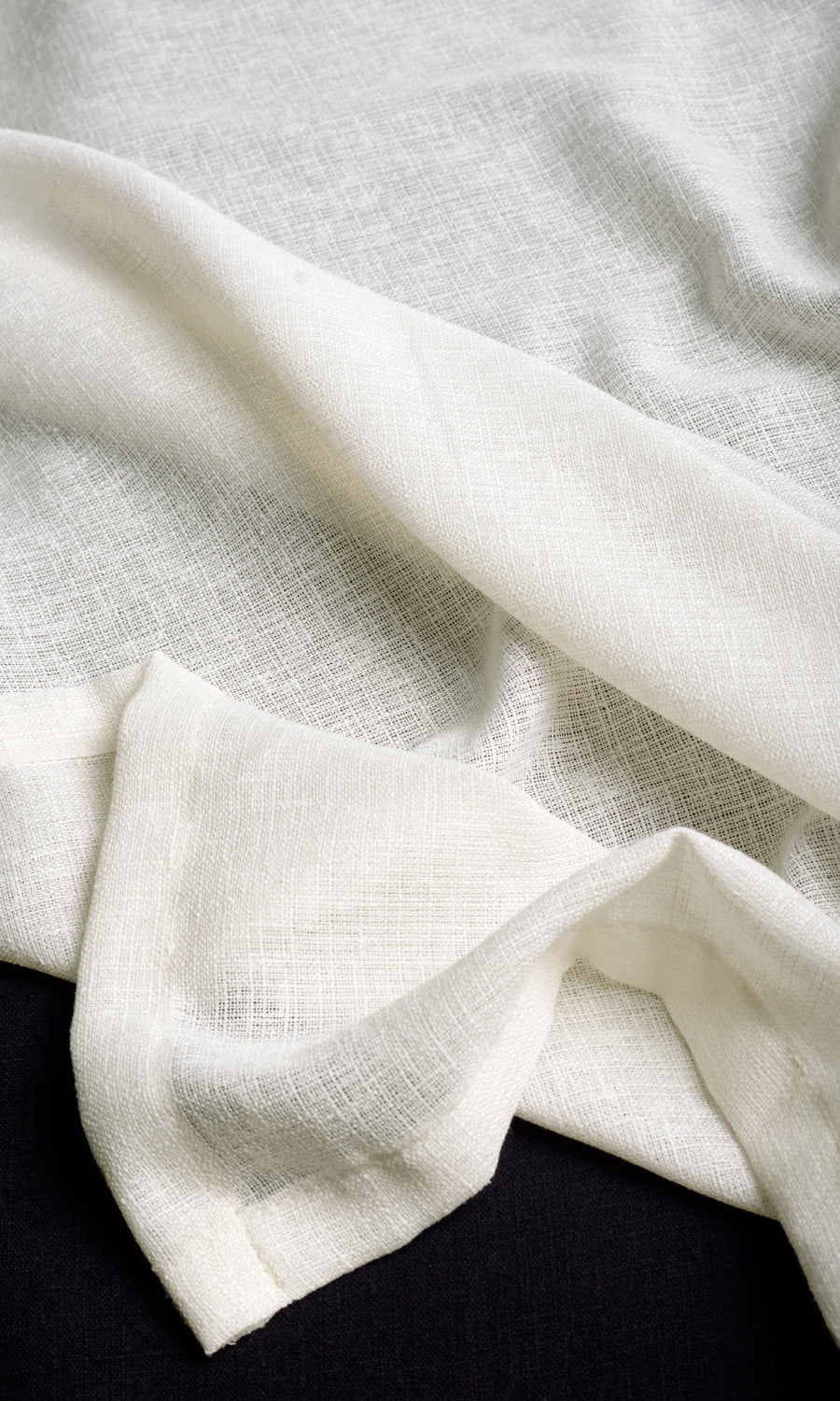 Sheer Home Décor Fabric By the Yard (Pearl White)