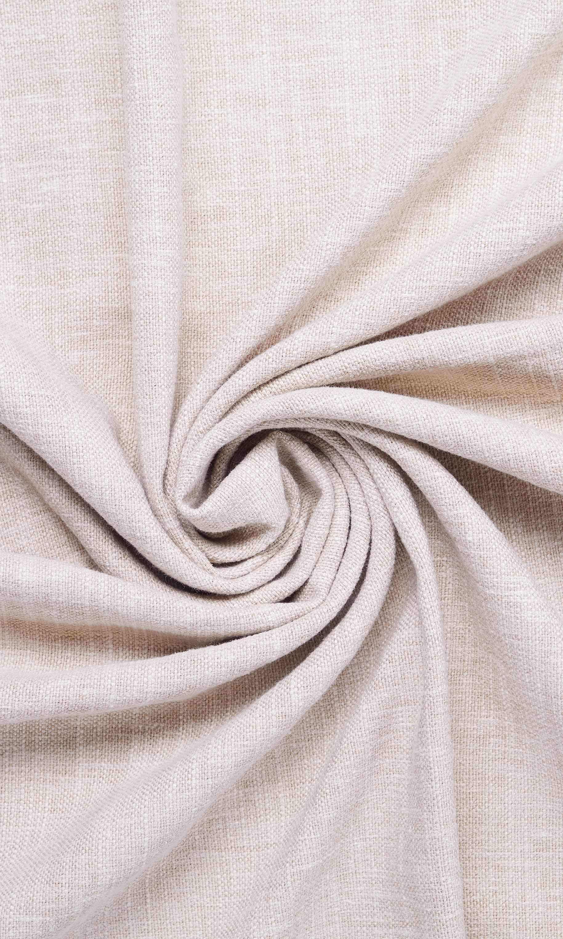 Linen-Cotton Blend  Home Décor Fabric By the Yard (Cream/ Beige)