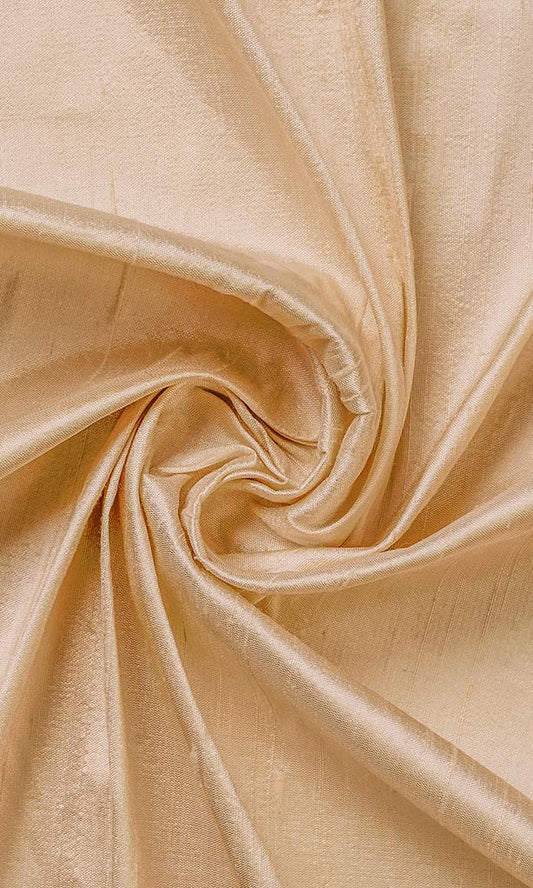 Dupioni Silk Home Décor Fabric By the Yard (Golden Beige)