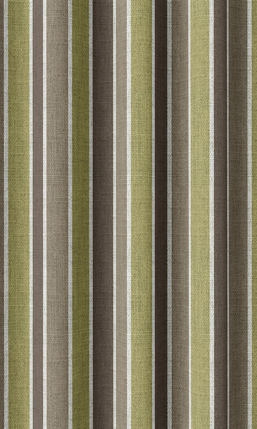 Modern Striped Home Décor Fabric Sample (Green/ Brown)
