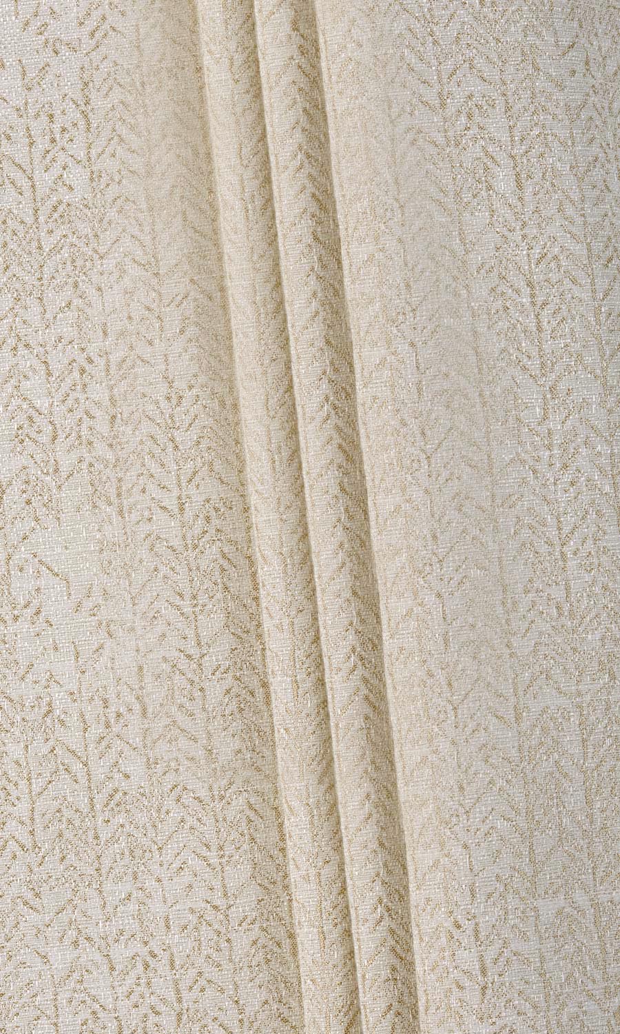 Herringbone Print Free Fabric Material Sample (Off White/ Pale Beige)