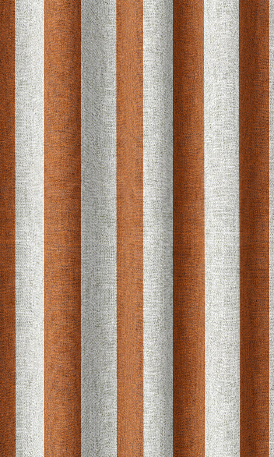 Modern Striped Home Décor Fabric Sample (Burnt Orange/ White)