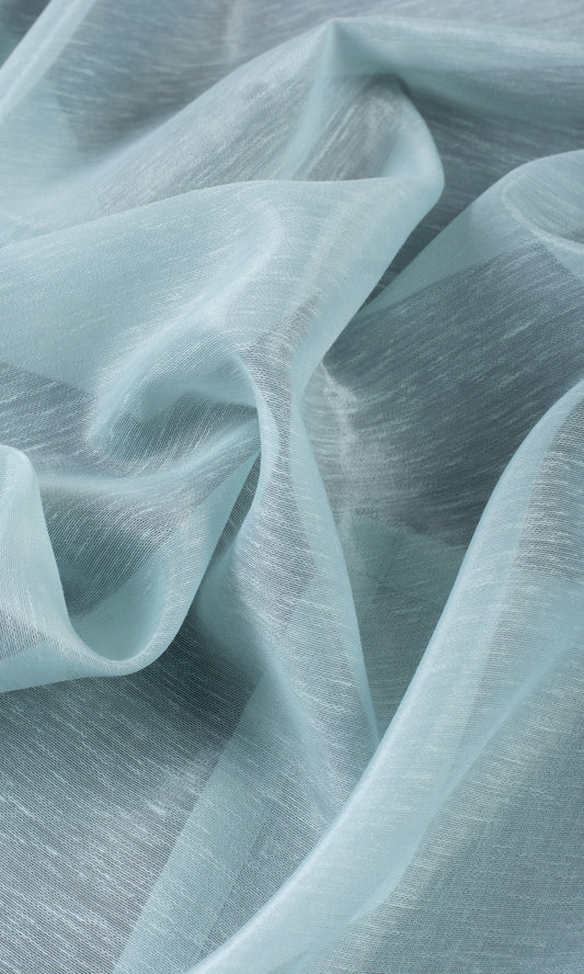Textured Sheer/ Voile Home Décor Fabric By the Yard (Light Blue)