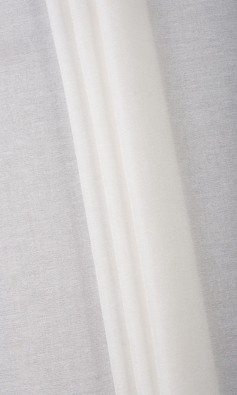 Plain Semi-Sheer Fabric Material By the Yard (White)