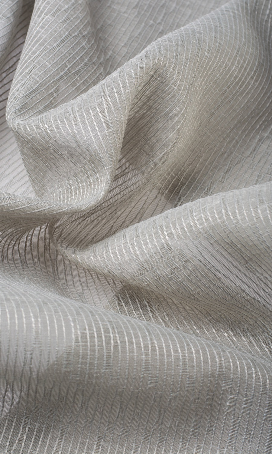 Textured Sheer Home Textile Fabric Material By the Yard (Warm Gray)