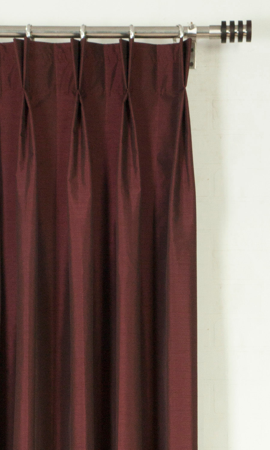 Faux Silk Home Textile Fabric Material Sample (Red)