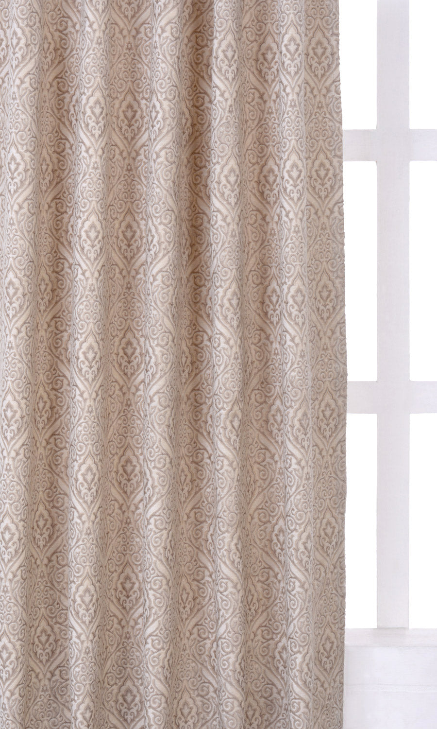 Velvet Window Treatments Fabric Sample (Ivory/ Beige)