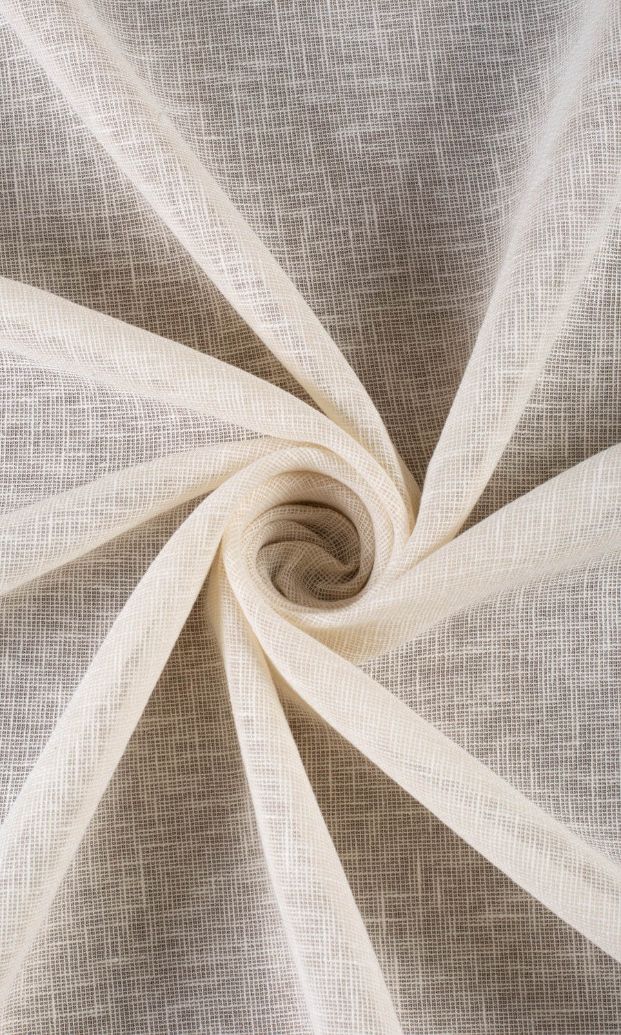 Textured Sheer Home Décor Fabric By the Yard (Warm Ivory/ Pale Beige)