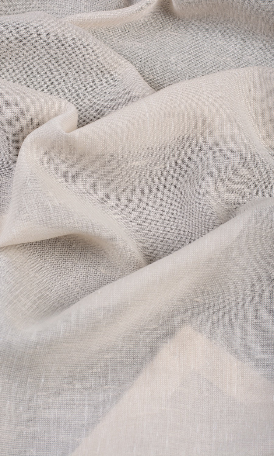 Plain Sheer Fabric By the Yard for Curtains & Drapes (Parchment White)