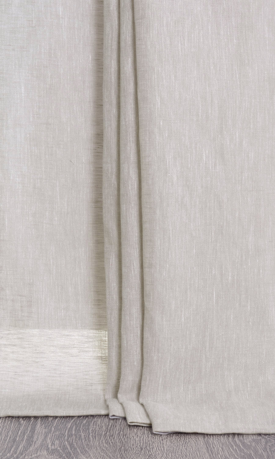 Linen Sheer Window Treatments Fabric Sample (Ash Gray/ Abalone Gray)