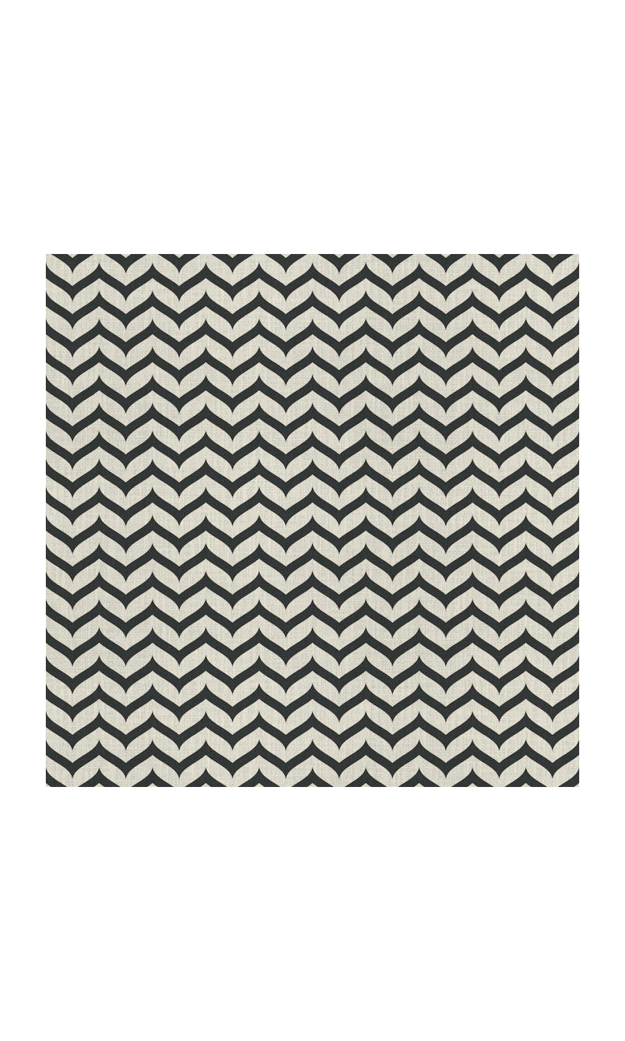 Geo Print Window Treatments Fabric By the Metre (Black/ Ivory)