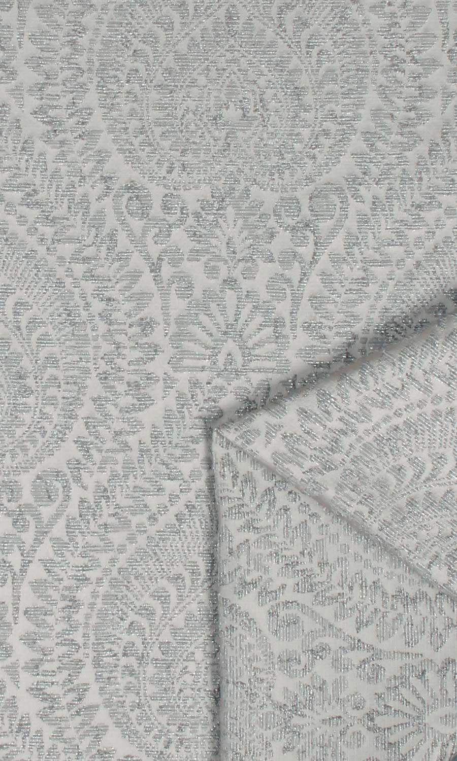 Textured Floral Home Décor Fabric By the Yard (Silver Grey)