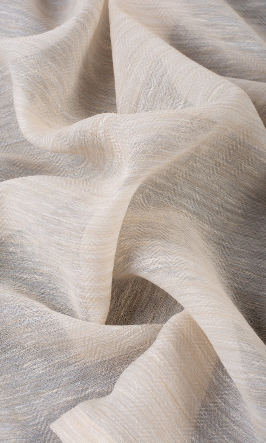 Sheer Home Décor Fabric By the Yard (Pale Beige)