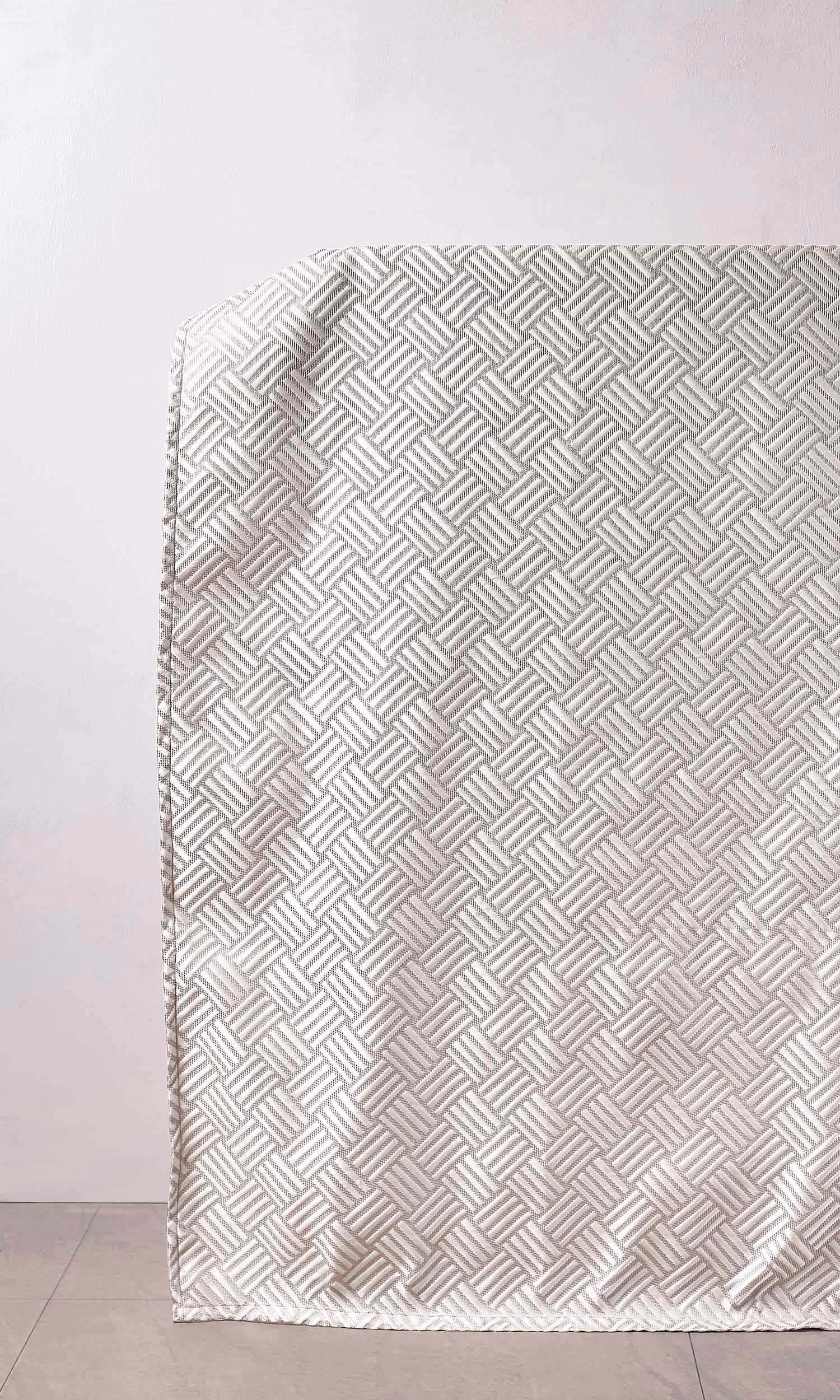 Silk Blend Window Treatments Fabric Sample (Cappuccino White)