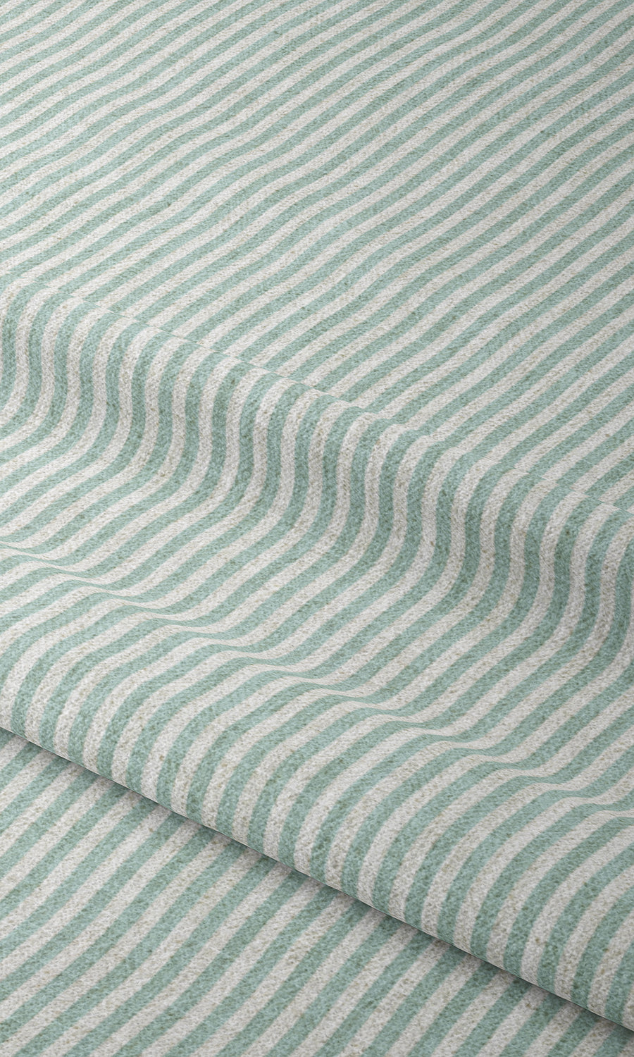 Striped Home Textile Fabric Material By the Yard (Aqua Blue/ White)