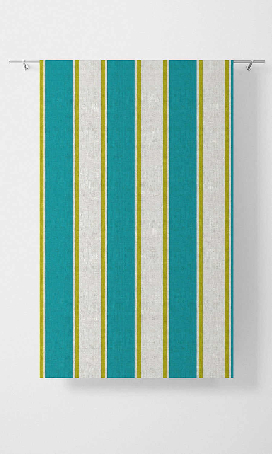 Striped Print Fabric Material By the Yard (Pacific Blue)