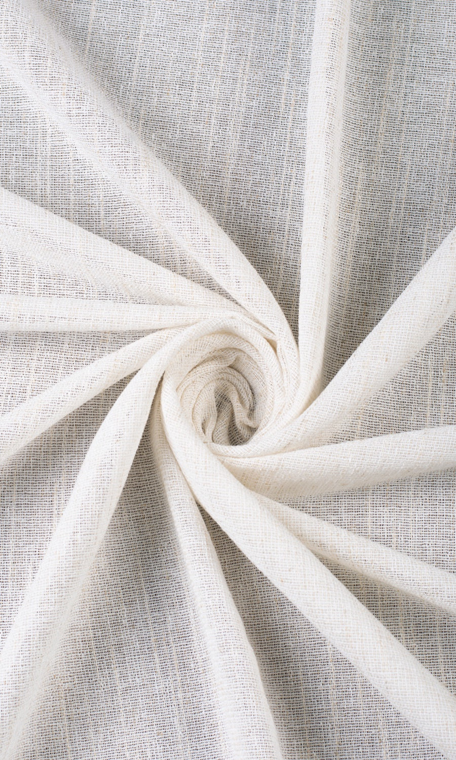 Poly-Linen Sheer Window Treatments Fabric By the Yard (Ivory)