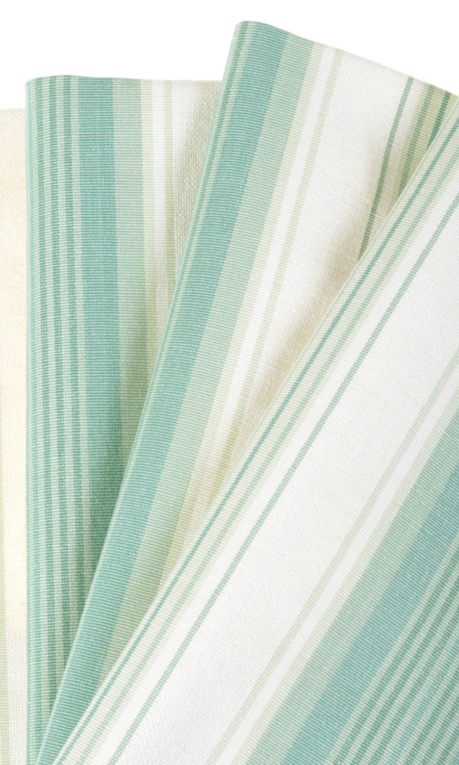 Striped Fabric Material By the Yard (Seafoam Green/ White)