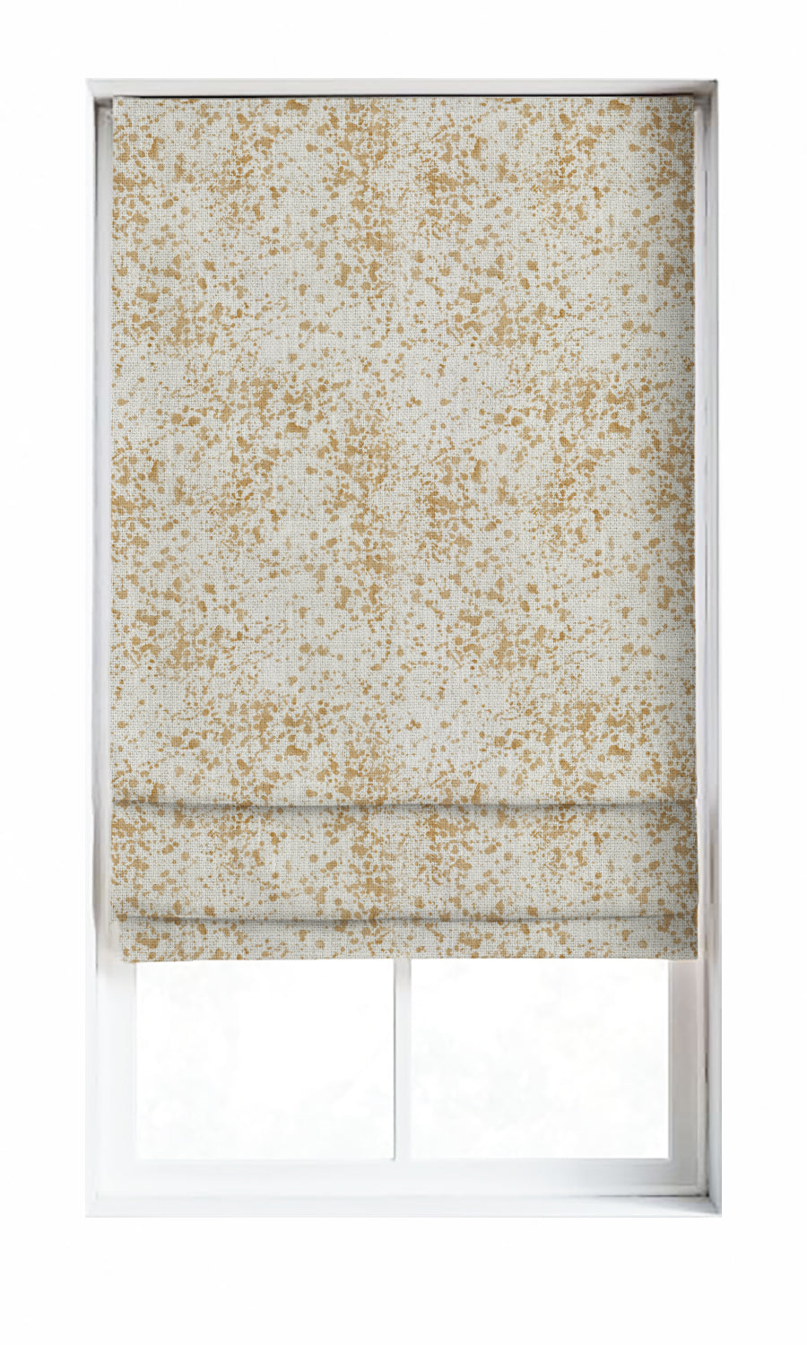 Abstract Print Window Treatments Fabric Sample (White/ Pale Brown)