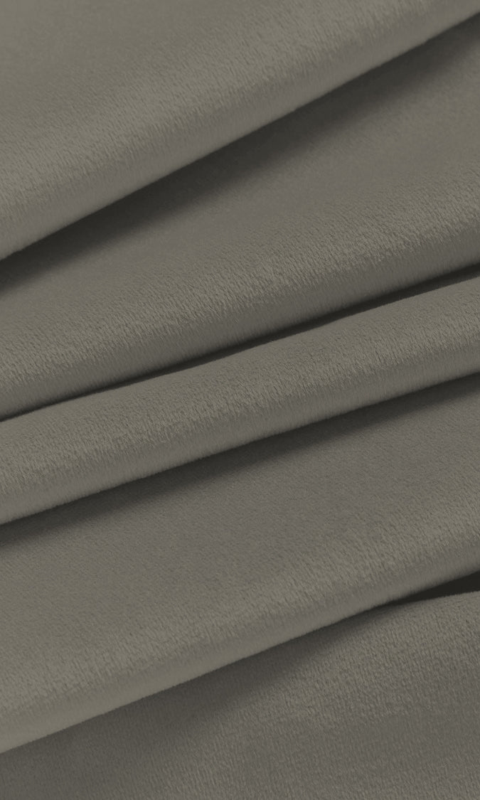 Velvet Home Décor Fabric By the Yard (Grey)