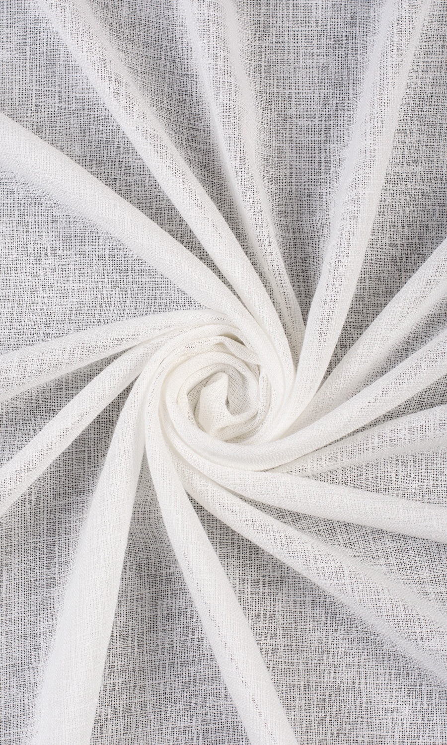 Plain Sheer Home Décor Fabric By the Yard (White)