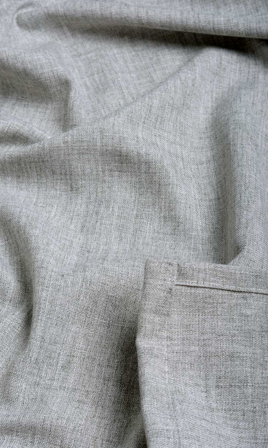 Plain Linen Texture Fabric By the Yard for Curtains & Drapes (Steel Grey)