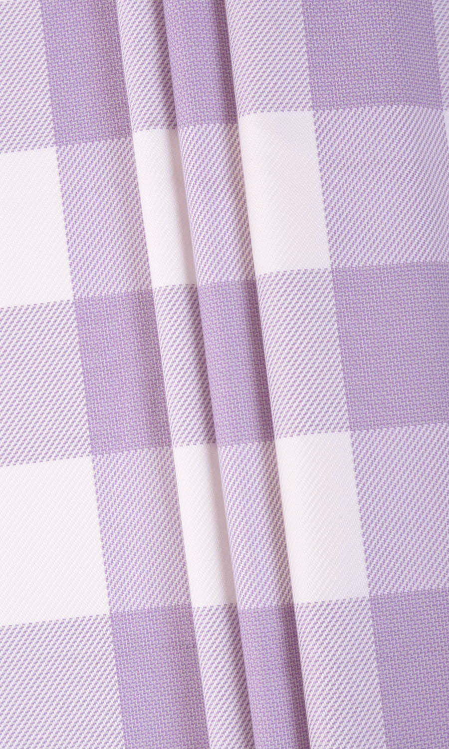 Buffalo Plaid Home Textile Fabric Material By the Yard (Pale Purple/ White)