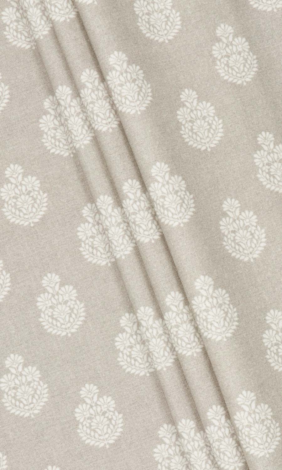 Floral Cotton Home Décor Fabric By the Yard (Pale Beige)
