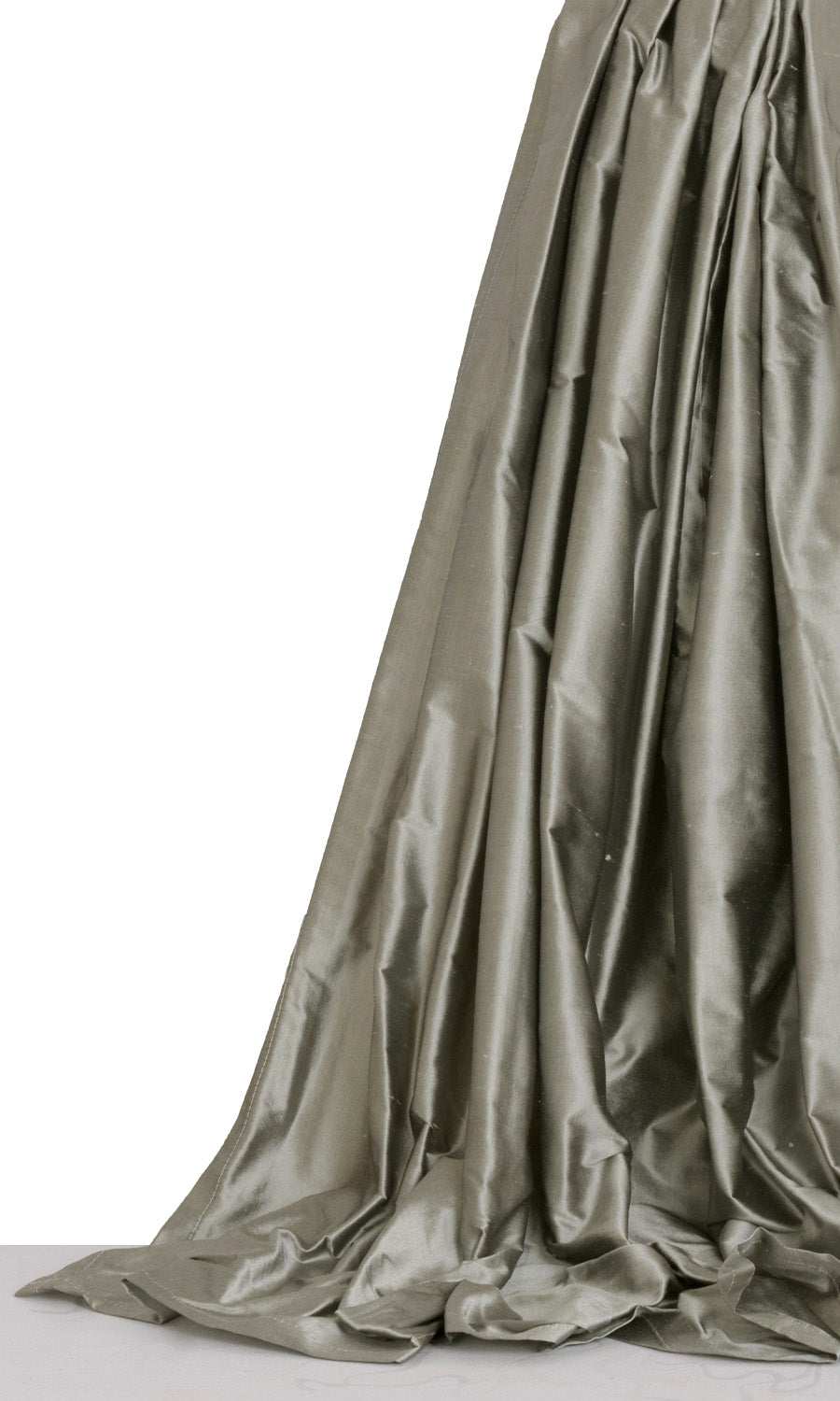 Shantung Silk Window Treatments Fabric Sample (Steel Grey)