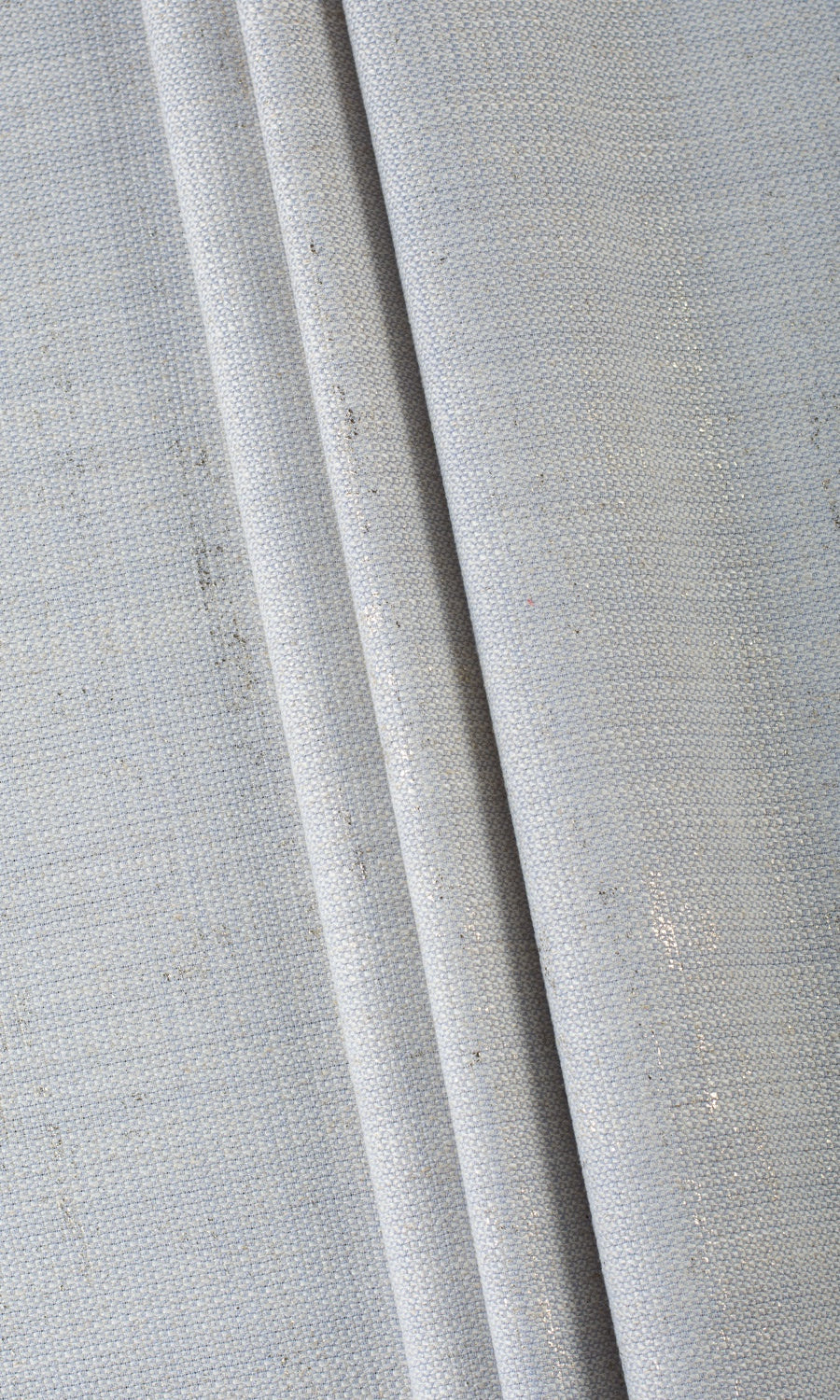 Metallic Accents Linen Blend Home Décor Fabric By the Yard (Gray-Blue)