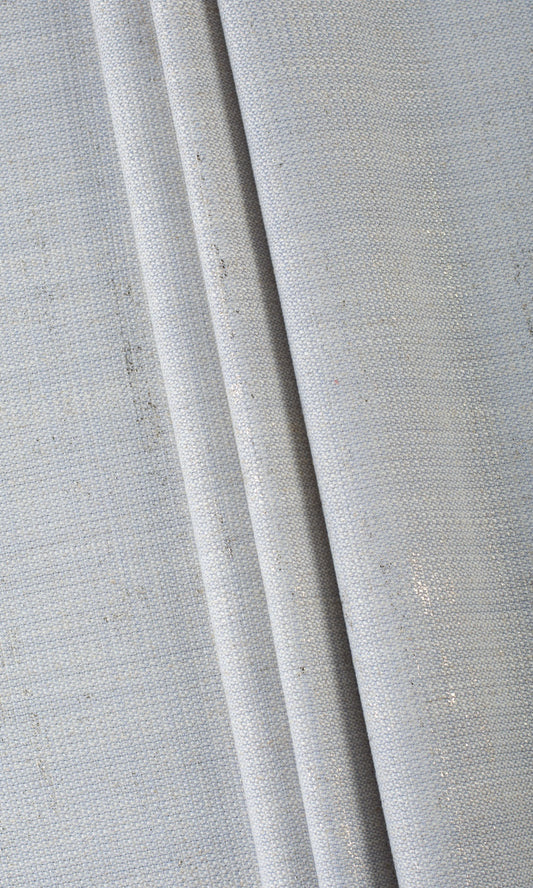 Metallic Accents Linen Blend Home Décor Fabric By the Yard (Gray-Blue)