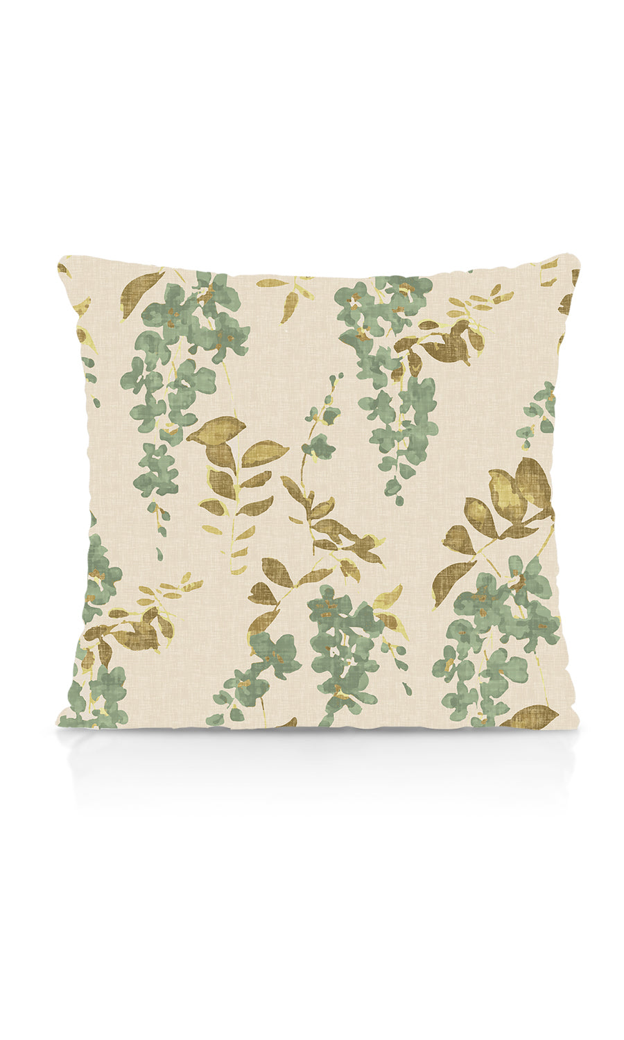 Dimout Floral Fabric Material By the Yard (Green/ Grey)