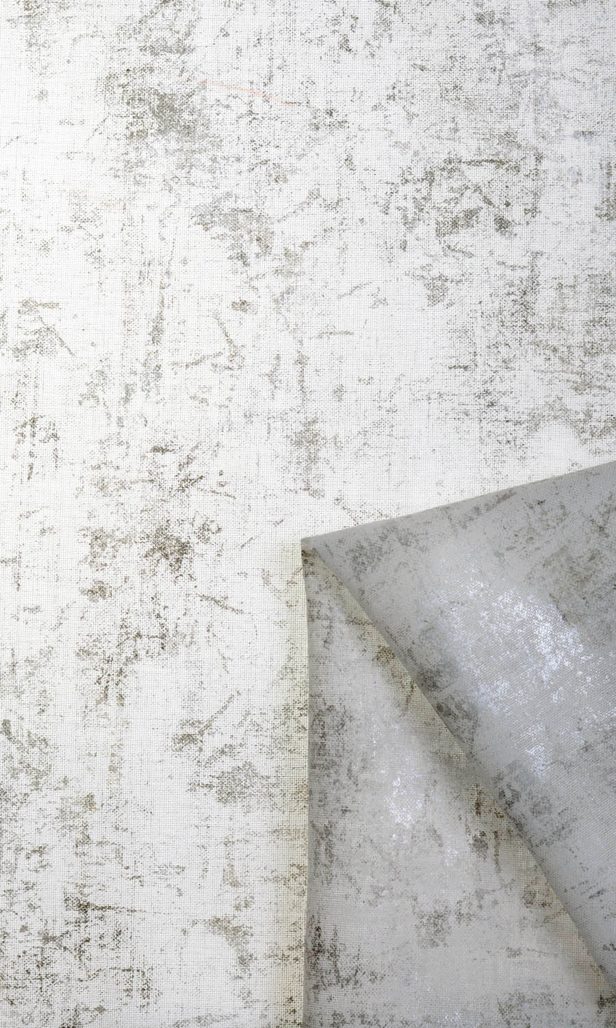 Sheer Fabric By the Yard for Curtains & Drapes (White/ Metallic Silver/ Grey)