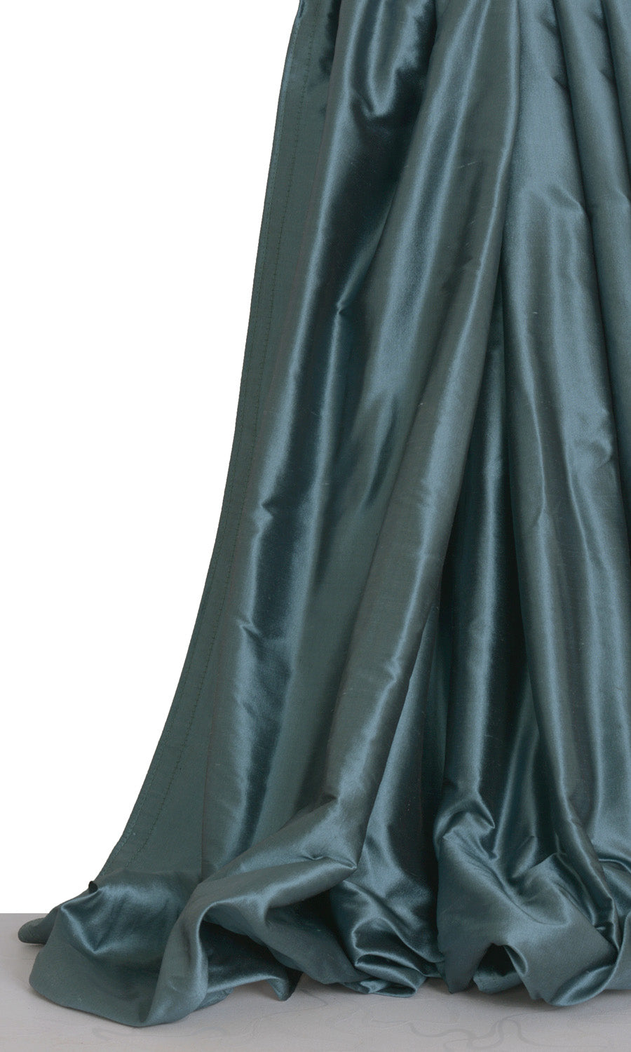 Shantung Silk Window Treatments Fabric By the Yard (Denim Blue)