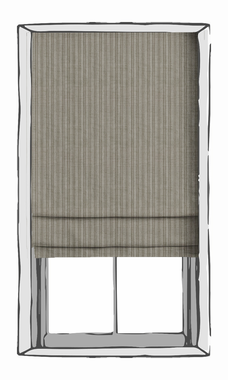 Modern Striped Free Fabric Material Sample (Beige/ Brown)