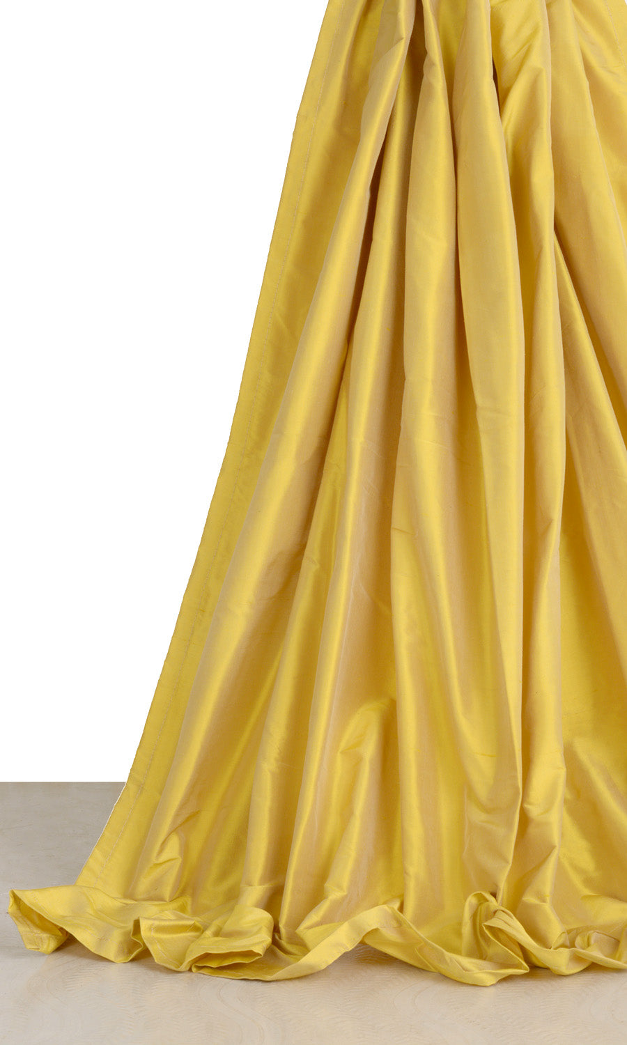 Shantung Silk Window Treatments Fabric Sample (Yellow)