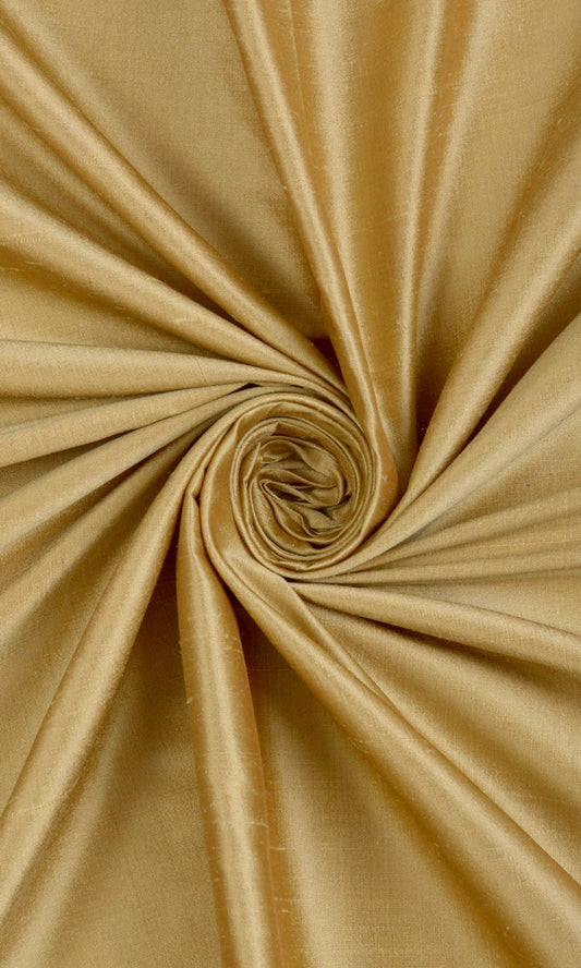 Shantung Silk Home Décor Fabric By the Yard (Biscotti Yellow)