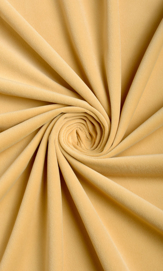 Velvet Home Décor Fabric By the Yard (Pale Yellow)