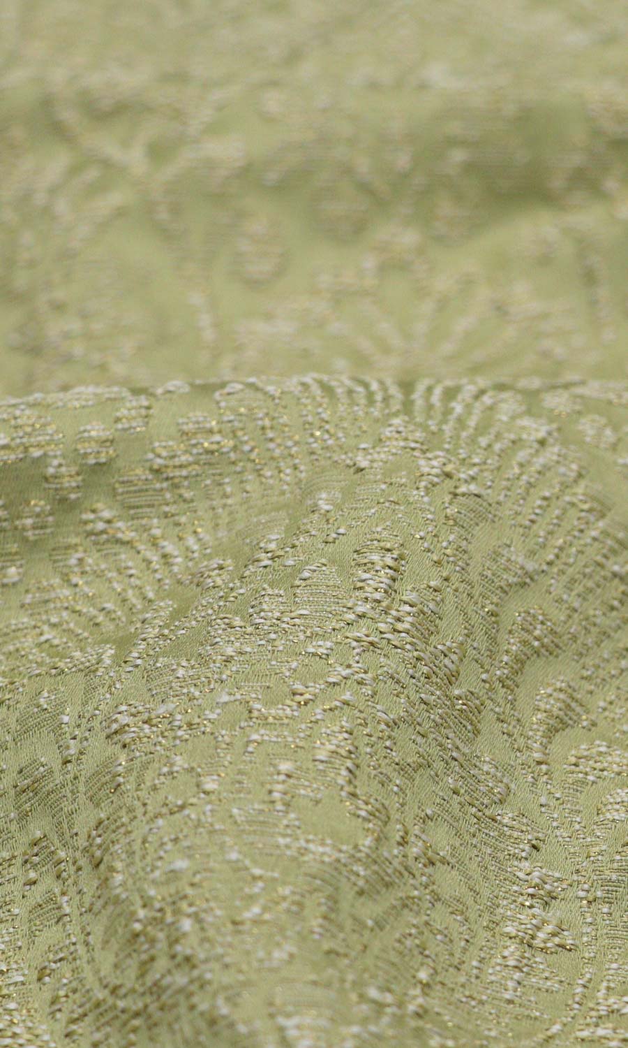 Textured Floral Home Textile Fabric Material By the Yard (Green)