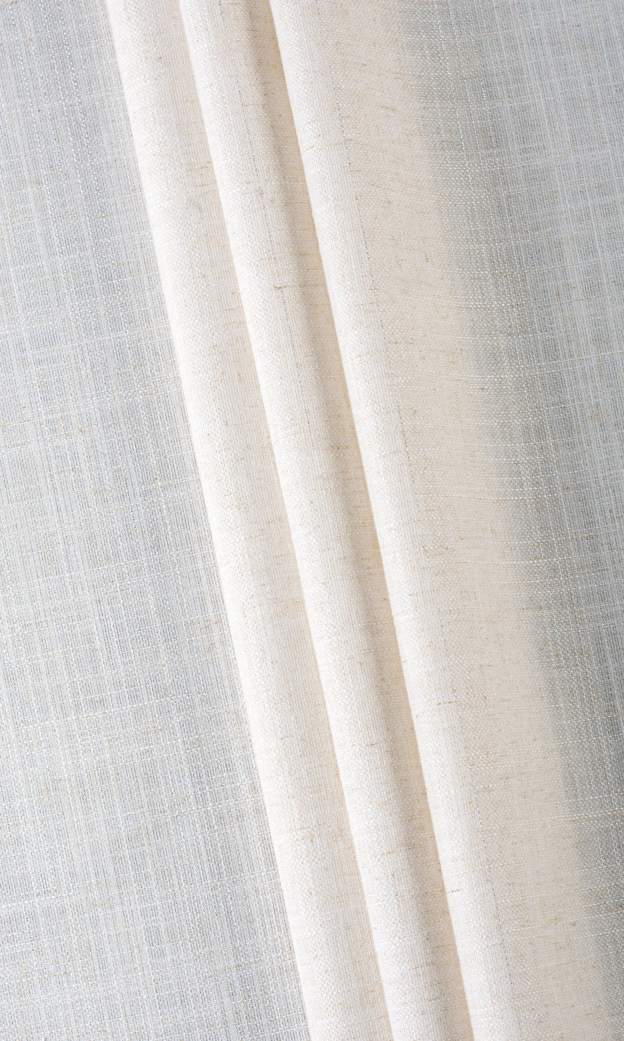 Plain Linen Blend Fabric Material By the Yard (Cream/ Ivory)